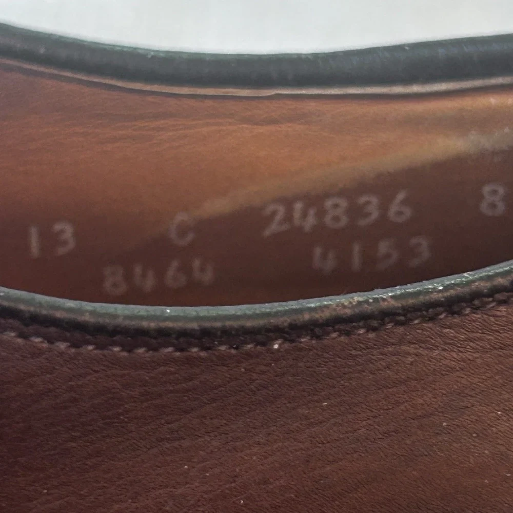 Allen Edmonds Hancock Brown Leather Men 13C Classic Old Money Professional